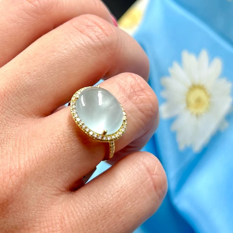 Lauren K Aquamarine And Diamond Ring From The Mischa Collection